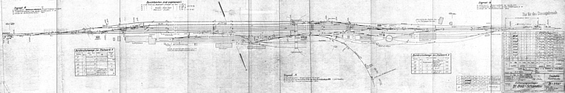 Gleisplan des Bf Schandau 1962