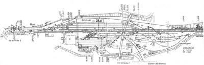 Ausschnitt aus dem Gleisplan des Bf Bad Schandau